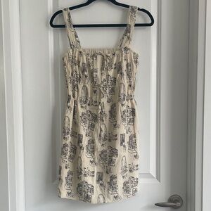 Abercrombie & Fitch Cream Printed Mini Dress
